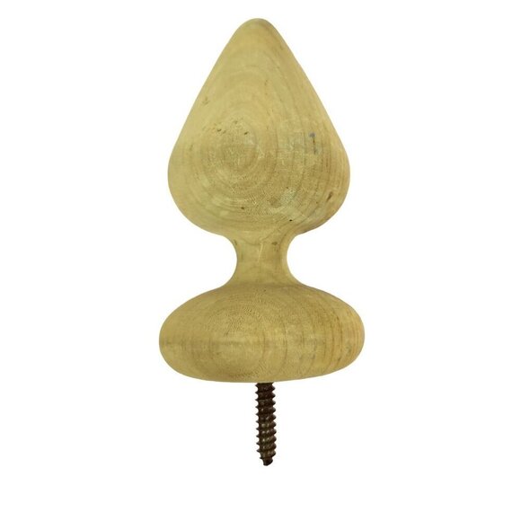 Waddell 6.5 inch tall wood post top finials for railing new unfinished ready to - Picture 1 of 5